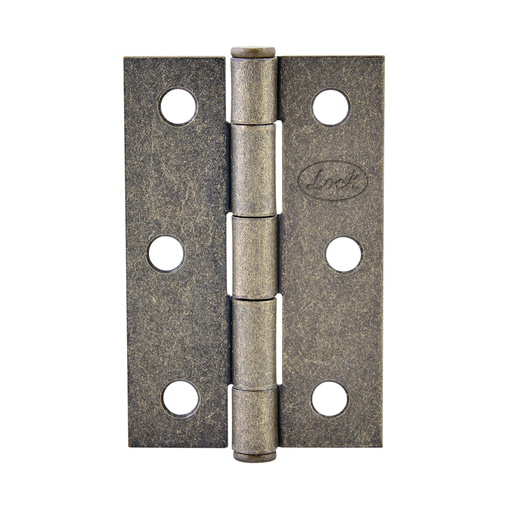 [LBA15LA] Bisagra alargada perno remachado de acero latón antiguo 1.5" x 1.46" Lock