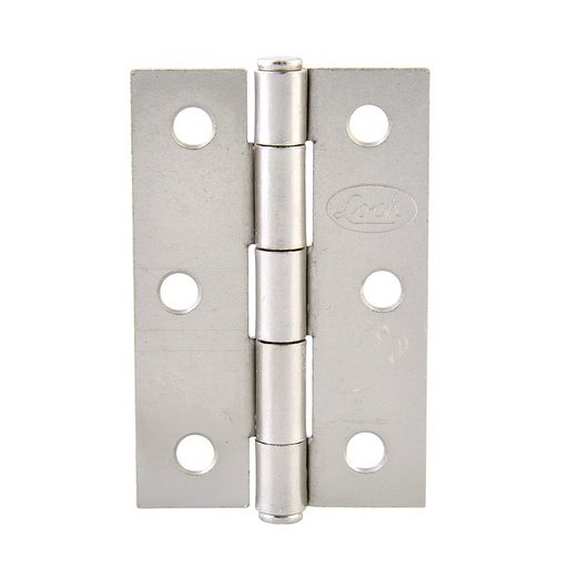 [LBA20NI] Bisagra alargada perno remachado de acero níquel satinado 2" x 1.61" Lock