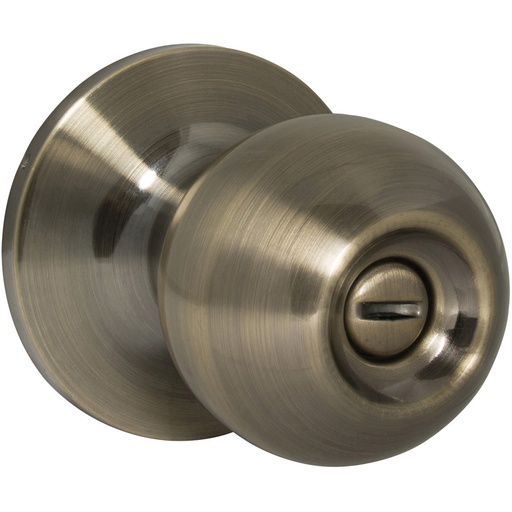 [16POP] Pomo cilíndrico bola función entrada, latón antiguo, llave estándar, blíster Prolok