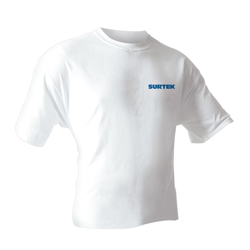 [PLA100M] Playera cuello redondo color blanco talla M Surtek