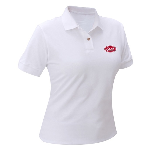 [LPODBM] Playera tipo polo para dama color blanco talla M Lock