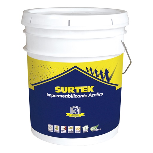 [IMB3] Cubeta de impermeabilizante 19 Lt color blanco con protección de 3 años Surtek