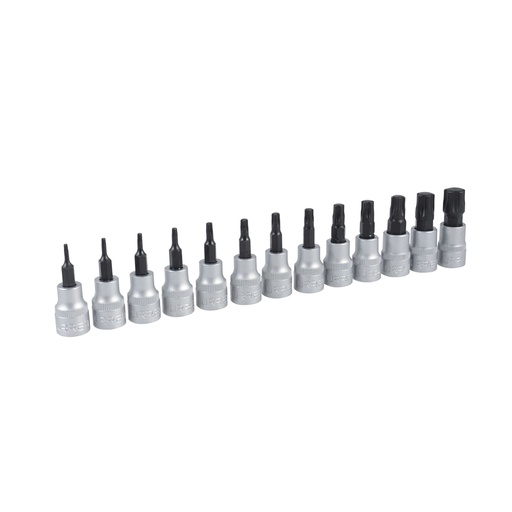 [5239S] Juego de dados con punta torx tamper proof cuadro de 3/8", 5 puntas, 13 piezas Urrea