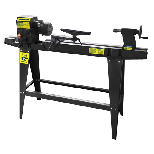[TM612] Torno para madera 12" 550 W, 120 V, 2400 RPM, 3/4 HP Surtek