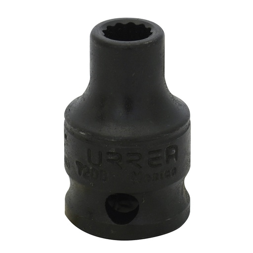 [7208] Dado de impacto cuadro de 3/8", 12 puntas, en pulgadas, 1/4" Urrea