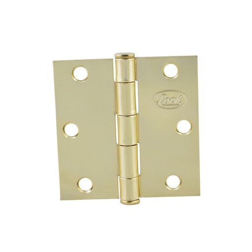 [LBC35LB] Bisagra cuadrada perno suelto de acero latón brillante 3.5" x 3.5" Lock