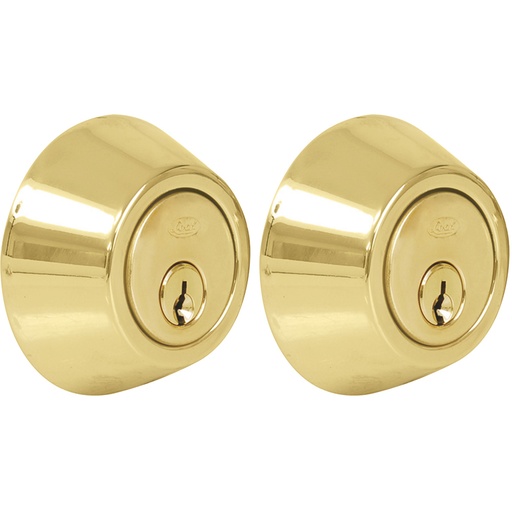 [16CE] Cerrojo residencial función doble, latón brillante, llave estándar, blíster Lock