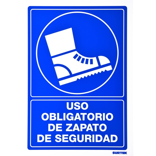 [SES10] Señal "Uso obligatorio de zapato de seguridad" Surtek