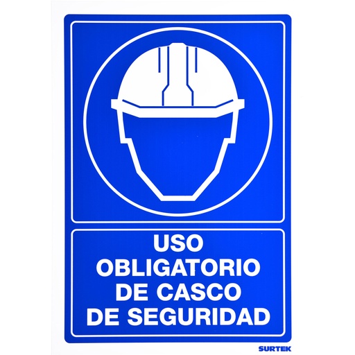 [SES12] Señal "Uso obligatorio de casco de seguridad" Surtek
