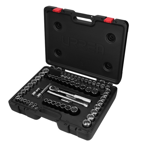 [5400PD] Juego de dados y accesorios cuadro de 1/2" combinado, 60 piezas Urrea