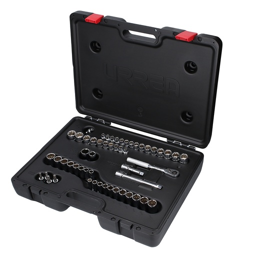 [5200PA] Juego de dados y accesorios cuadro de 3/8" combinado, 54 piezas Urrea