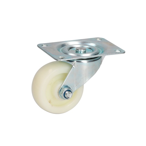 [RN7G] Rodaja de polipropileno blanca giratoria 3" Surtek