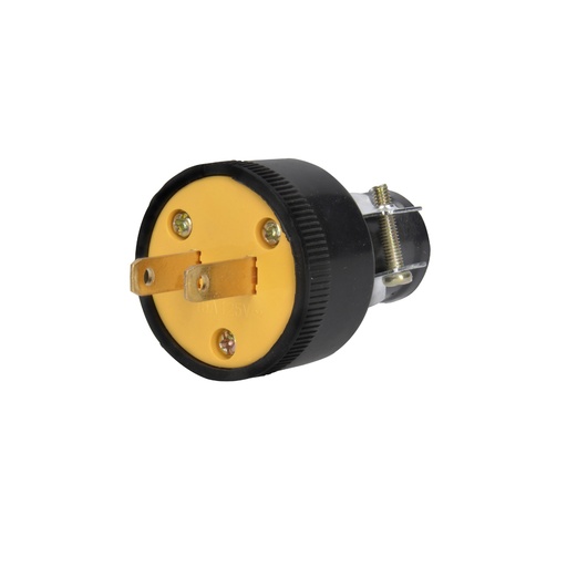 [CLR01] Clavija reforzada polarizada, color amarillo Surtek