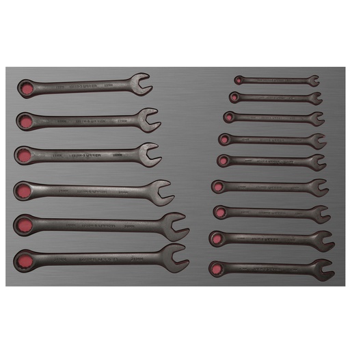 [CH306L] Juego de llaves combinadas fosfatizadas métricas 15 piezas, CH306L-C Urrea