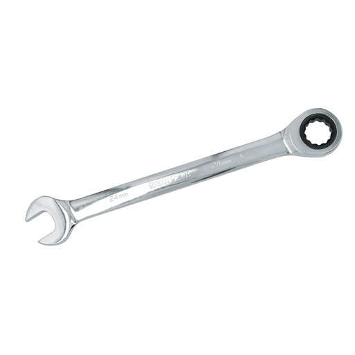 [100592] Llave combinada pulido espejo de matraca métrica, 12 puntas, 24mm Surtek