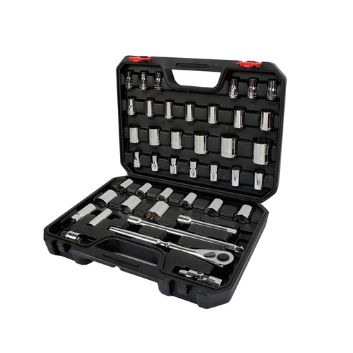 [5400CB] Juego de dados y accesorios cuadro de 1/2" combinado, 42 piezas Urrea