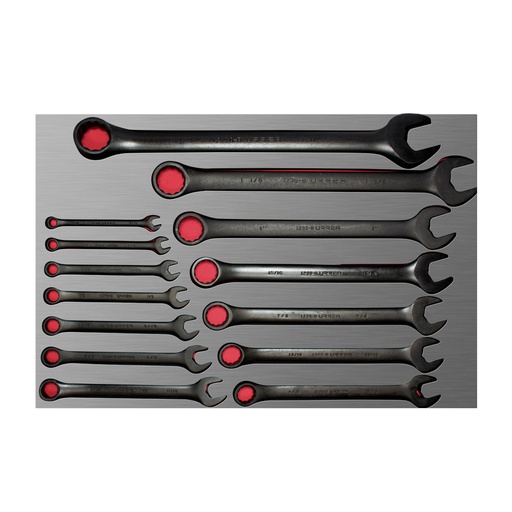 [CH305L] Juego de llaves combinadas fosfatizadas en pulgadas 14 piezas, CH305L-C Urrea