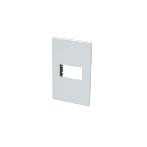 [P600B] Placa 1 módulo 1/3, línea Premium, color blanco Surtek