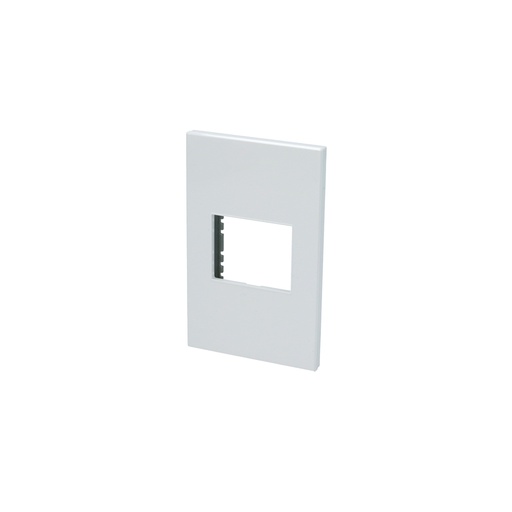 [P601B] Placa 1 módulo 1/2, línea Premium, color blanco Surtek
