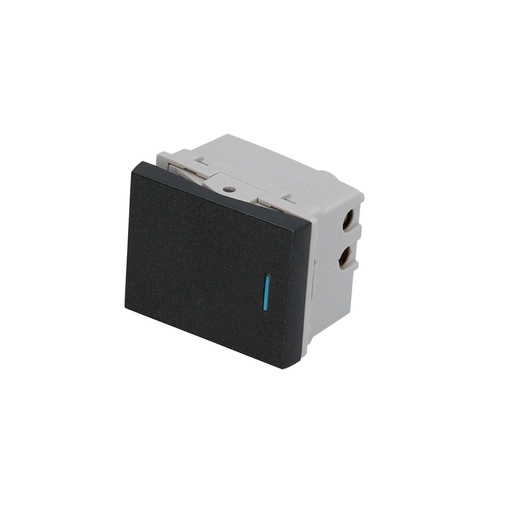 [P606N] Interruptor 1/2, línea Premium, color negro Surtek