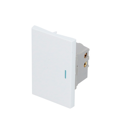 [P607B] Interruptor 1/1, línea Premium, color blanco Surtek