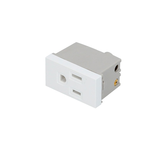 [P610B] Contacto aterrizado 1/3, línea Premium, color blanco Surtek