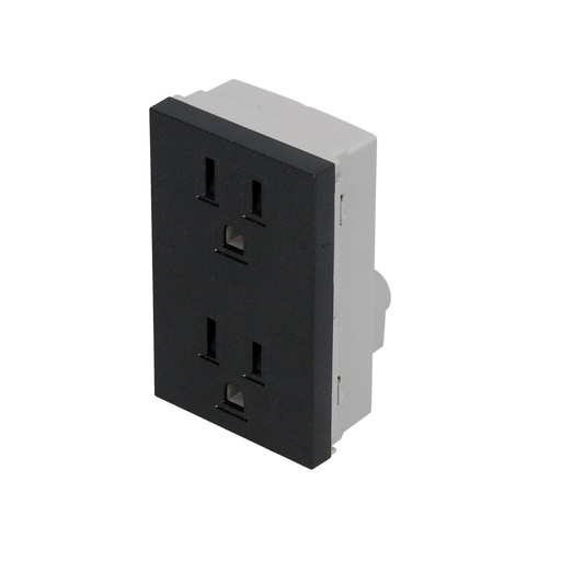 [P612N] Contacto dúplex 1/1, línea Premium, color negro Surtek