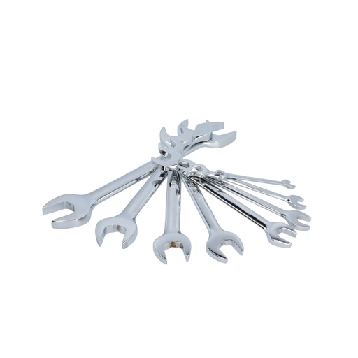 [3000I] Juego de llaves españolas pulido espejo en pulgadas, 8 piezas en rack Urrea