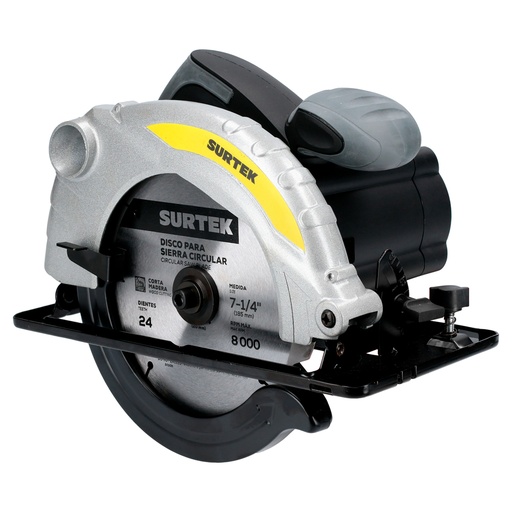 [SC407D] Sierra circular 7-1/4" 1,200 W 120 V, 0 - 4,500 RPM Surtek