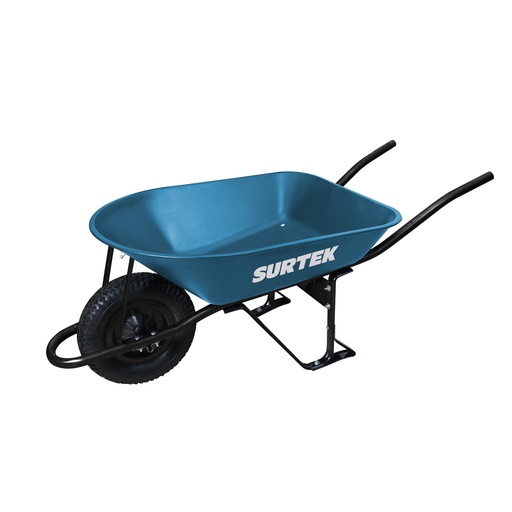 [CAT504] Carretilla reforzada con bastidor metálico 5 Ft3 llanta neumática reforzada de 4 capas Surtek