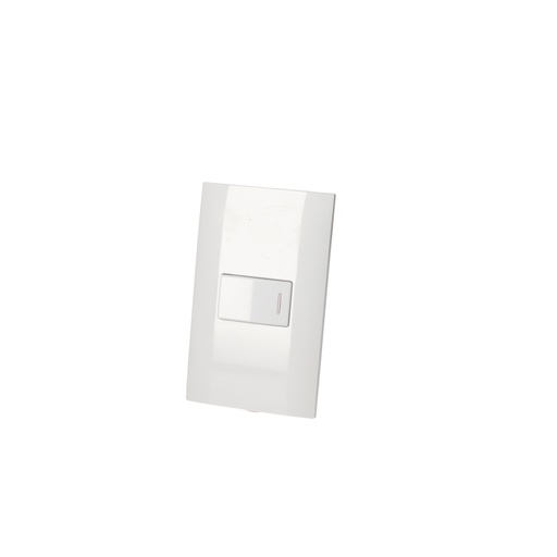 [P418B] Placa para timbre 1/3, línea Americana, color blanco Surtek