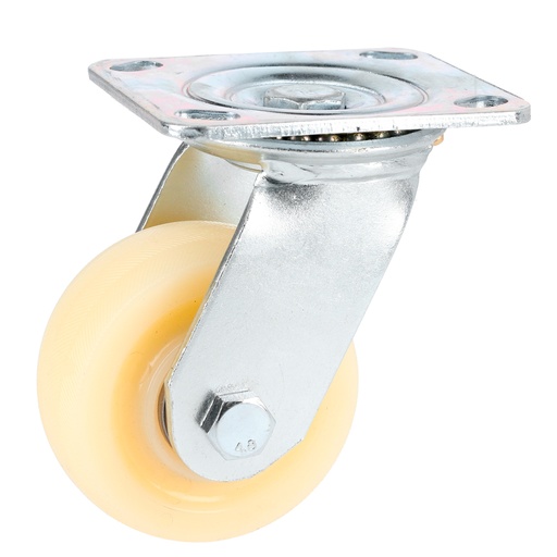 [RN10G] Rodaja de polipropileno blanca giratoria 4" Surtek