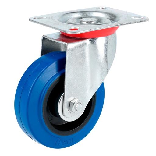 [RGO7G] Rodaja de goma elástica giratoria azul 3" Surtek