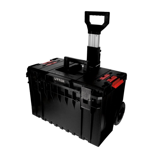 [CPR27] Caja portaherramientas plástica modular con compartimentos color negro 23" x 18" x 27" Urrea