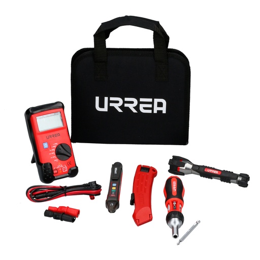[JM6] Juego de herramienta con multímetro 6 piezas, estuche multiusos Urrea