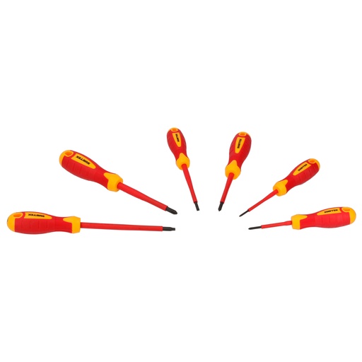 [JDB6V] Juego de destornilladores con mango bimaterial 1000 V combinados, 6 piezas Surtek