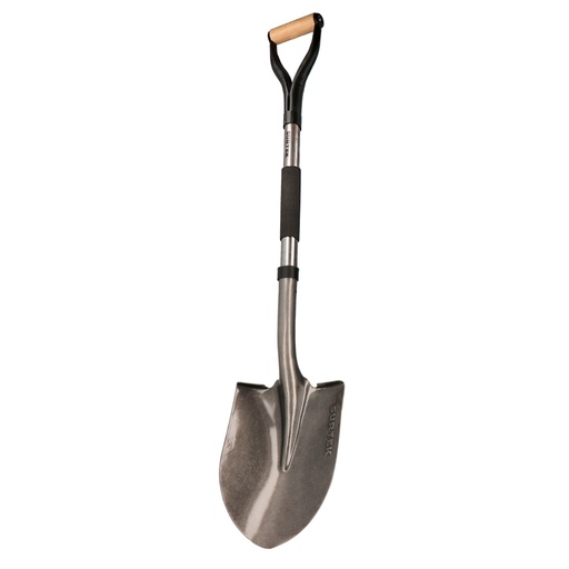 [PALRM1] Pala con mango de madera con puño contractor grip, redonda Surtek