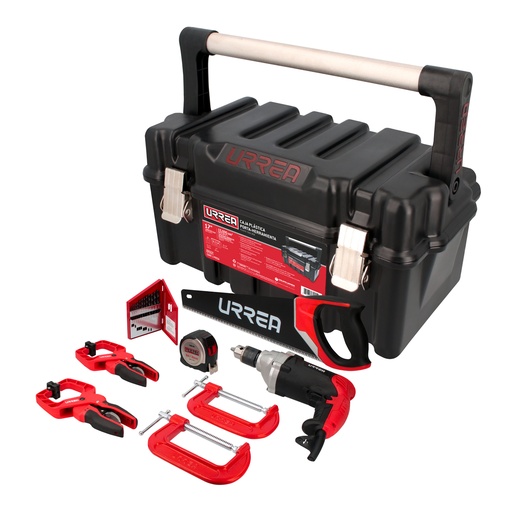 [JC21] Juego de herramientas con taladro 21 piezas, caja plástica Urrea