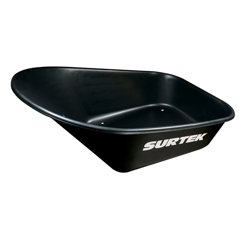 [CAT60A] Concha plástica para carretilla sin chumacera 6 Ft3, negra Surtek