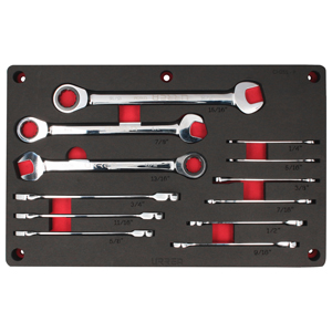 [CH255P] Juego de llaves combinadas pulido espejo de matraca en pulgadas 12 piezas, CH255P-C Urrea