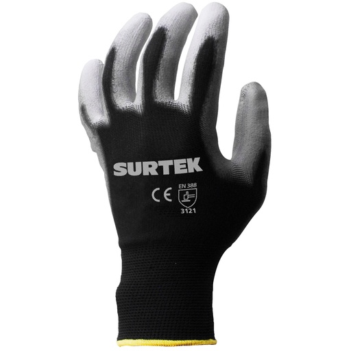 [GNPM] Guantes de nailon con recubrimiento de poliuretano M Surtek