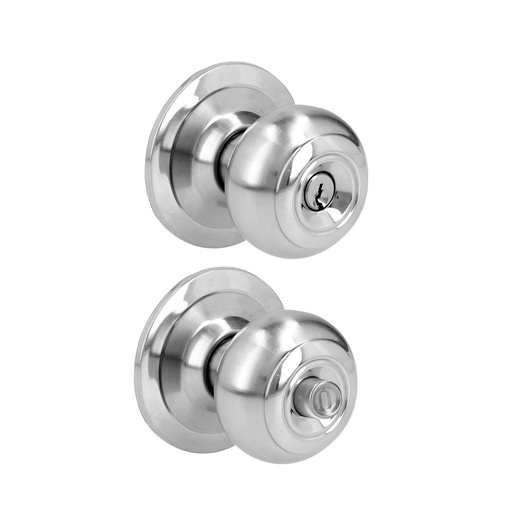 [32POP] Pomo cilíndrico ovalado para constructora función recámara, acero inoxidable, llave std, c Prolok