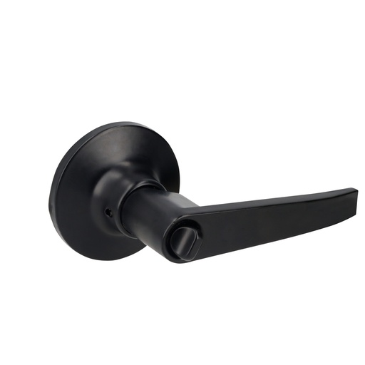 [25MA] Manija tubular recta función recámara, negra, llave estándar, blíster Lock