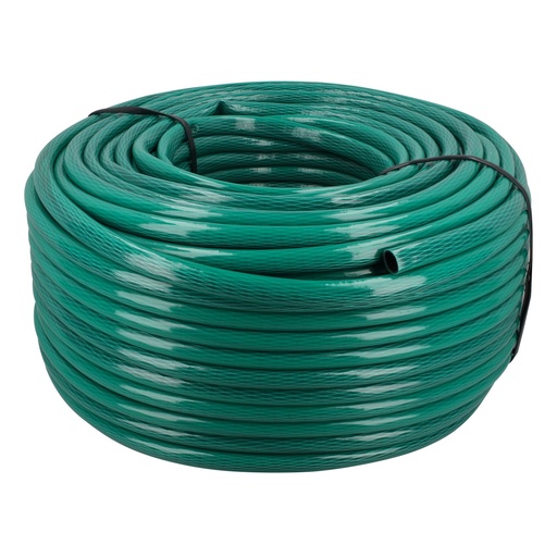 [MT100PF] Manguera para jardín tramada con conector plástico 1/2", 100 m Foy