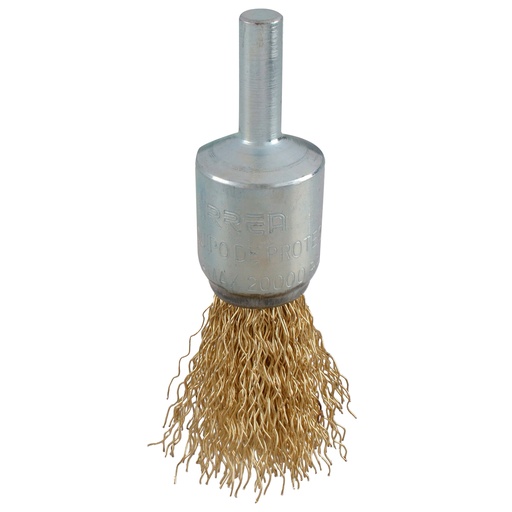 [C843] Carda copa ondulada alambre fino 2-3/4" x 0.17 mm con zanco 1/4" Urrea
