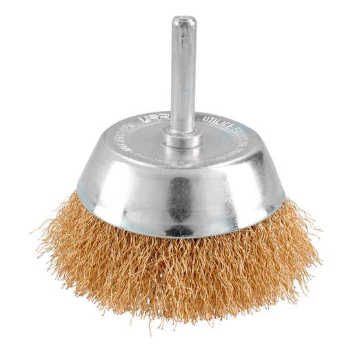 [C844] Carda copa ondulada alambre delgado 3/4" x 0.30 mm con zanco 1/4" Urrea