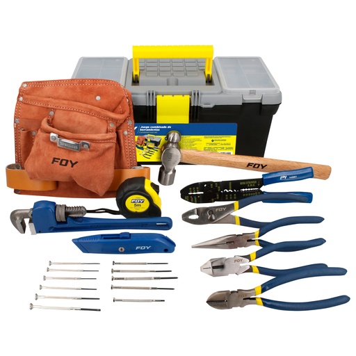 [JHF26] Juego combinado de herramienta 26 piezas, con caja plástica Foy