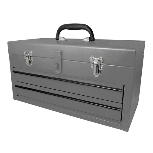 [CM2G] Caja portaherramientas metálica color gris con 2 gavetas 18" x 9" x 11" Surtek
