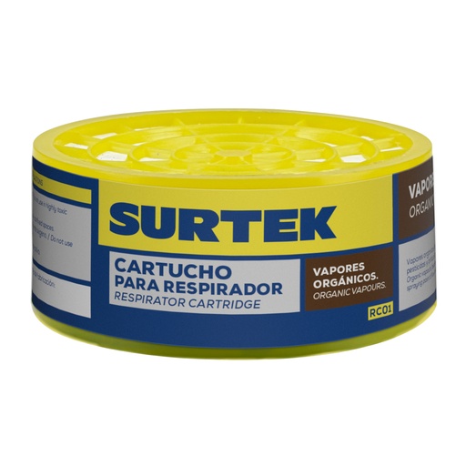 [RC01] Cartucho para respirador con protección para vapores orgánicos Surtek