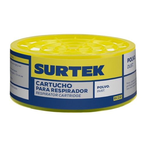 [RC02] Cartucho para respirador con protección para polvo Surtek